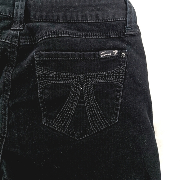Seven7 Women's 6 Black Skinny Bling Jeans Cotton - Picture 9 of 14